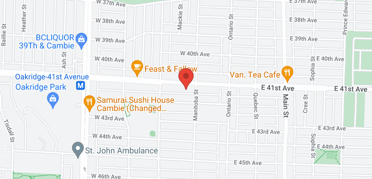 map of 122 W 41ST AVENUE